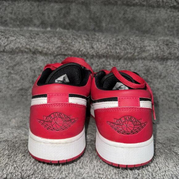 Nike Air Jordan 1 Low Black Red Very Berry 315115-112 7Y M7W8.5 Retro Basketball - Picture 3 of 9